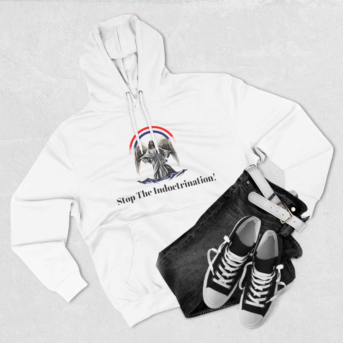 Fleece Hoodie - Jesus Save America Design